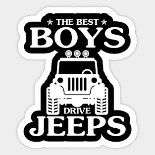 The best Boys drive jeeps father's day gift funny jeep fip flops jeep men jeep dad jeep boy jeep kid jeeps lover Sticker